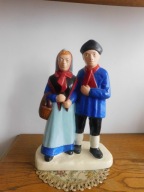 Figura para stroje ludowe ceramika duża 32 cm wysokości - unikat