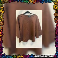 Bluzka Atelier Emi – brązowa, krótki rękaw