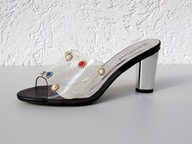 Czarno przezroczyste klapki "STEPHAN" rozmiar 41