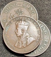 Brytyjski Cent Kolonialny Hong Kong 1933 Grzegorz V