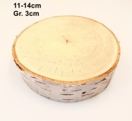 Plaster drewna suchy krążek drewniany Brzoza 12cm / 3cm Suche plastry