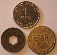 ŻETONY, TOKENY - CIEKAWY ZESTAW 3 SZTUK ŻETONÓW, TOKENÓW
