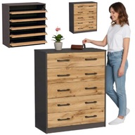 SZAFKA NA BUTY DĄB WOTAN GRAFIT DUŻA WYSOKA UCHYLNA PÓŁKI PASJA 5K SOLIDNA