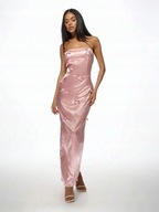 MISSGUIDED RÓŻOWA MAXI SUKIENKA DU8 LT2__S