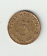 III Rzesza 5 pfennig 1939 F ladny stan