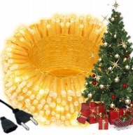 LAMPKI CHOINKOWE 500 LED 34m Zewnętrzne Świąteczne Białe Ciepłe Światełka