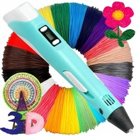 Zestaw DŁUGOPIS 3D i WKŁADY PLA DRUKARKA Dla Dzieci 3D PEN 110 METRÓW