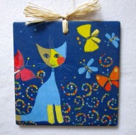 Robótkownia Kafelek obrazek 15x15 Koty Kot