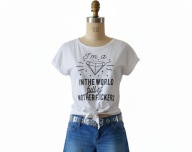 ŁAP NAS Biała Bluzka / Top na Krótki Rękaw z Wiązaniem – Rozmiar 36 / S