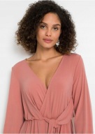 Tanio !_NOWA 219zł KLASYCZNA sukienka do pracy_RÓŻ KORALOWY_pasek_48/50