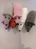 Ręcznie robiona zabawka mysz także dla kota