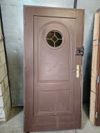 DRZWI Zewnętrzne Drewniane Sosnowe Wejściowe 99x205cm