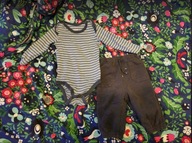 zestaw body i spodnie dresowe 62/68cm