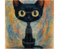 Panel z nadrukiem wodoodporny na torbę 45/45cm kot kociak oxford