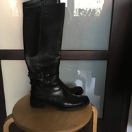 KOZAKI DŁUGIE PRIMA MODA 37 CZARNE SKÓRA