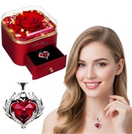 Wieczny Różowy Naszyjnik Prezent Dla Żony Mamy Dziewczyny Walentynki NOWE