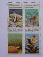 USA - koralowce - ochrona przyrody - Mi. 1434-37 ** czwórka