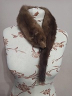 H. Christofferssen SZAL z naturalnego futra norki vintage norka cała