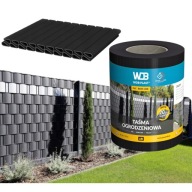 SIATKA TAŚMA OGRODZENIOWA ANTRACYT DO PANELI OGRODZENIOWYCH SIATKI 19CMx35M
