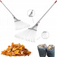 GRABIE DO LIŚCI TRAWY DRUCIANE REGULOWANE METALOWE TRZON 55 x 150cm MAAN