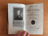 1818 - Nonnotte - Erreurs de Voltaire Błędy Woltera - francuski