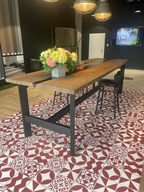 Stół konferencyjny / Dębowy / Loft / Epoxy / Biuro