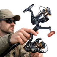 KOŁOWROTEK SPINNINGOWY 9 ŁOŻYSK METALOWA SZPULA 5.2:1 MOCNY MATCH +GRATIS