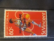 St. Vincent stary znaczek z nadrukiem (9/64
