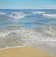 MORSKI BRZEG obraz olejny na płótnie 40X40