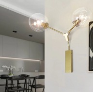 Nowoczesna szklana lampa Safavieh kinkiet loft