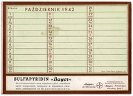 APTEKA REKLAMA BIBUŁA DO ATRAMENTU BAYER LEK SULFAPYRIDIN 1942 OKUPACJA