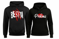 5XL BLUZY DLA PAR Piękna i BESTIA Walentynki