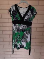 Sukienka z krótkim rękawem wiązana z tyłu XS / S