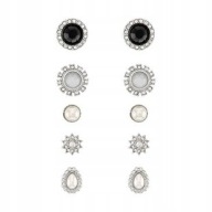 POSREBRZANY ZESTAW 5 PAR KOLCZYKÓW LEANDRA AVON