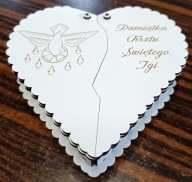 Pamiątka Chrztu Świętego pudełko serce