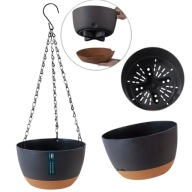 DONICZKA WISZĄCA NA KWIATY NA TARAS BALKON ZAWIESZANA MISA DUŻA XXL CZERŃ