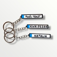 Brelok Tablica rejestracyjna Twój tekst twoje imie napis tablica