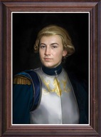 Obraz Maurycy Beniowski portret w drewnianej ramie ze szkłem