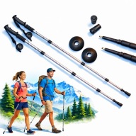 KIJE TREKKINGOWE ALUMINIOWE REGU ANTI-SHOCK 2SZT 52-110CM BE-ACTIVE LEKKIE