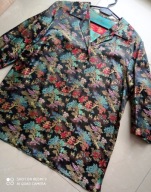 Bluzka czarna koszulowa chinka 46 110cm pachy