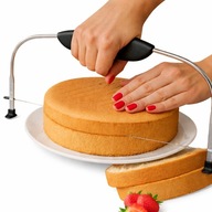 DŁUGI NÓŻ 1 STRUNOWY DO CIĘCIA KROJENIA CIASTA BISZKOPTU TORTU