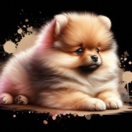 PANEL z nadrukiem na torbę, tkanina wodoodporna 45/45cm pomeranian