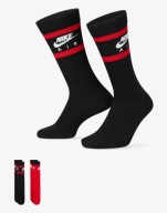 Skarpety Nike Everyday Essential 2pak 38-42 Czarne Czerwone (DH6170-905)