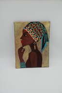 obraz "Kobieta w turbanie" Małgorzaty Romanowskiej