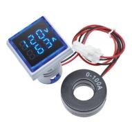 Mini Woltomierz i Amperomierz z LED (AC 380V 100A)
