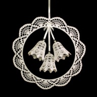 Zawieszka ozdoba na okno szydełkowa 29cm (Z135)