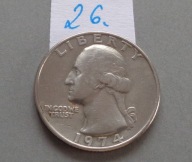 1/4 DOLARA - QUARTER DOLLAR z 1974 roku