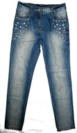 NEXT SPODNIE SPODENKI JEANS HAFT CEKINY J NOWE