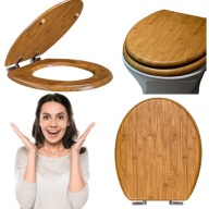 DESKA SEDESOWA WOLNOOPADAJĄCA MDF BAMBOO BRĄZ I BEŻ MDF AWD INTERIOR