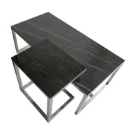 REA zestaw stolików włoski spiek LAMINAM stół noir